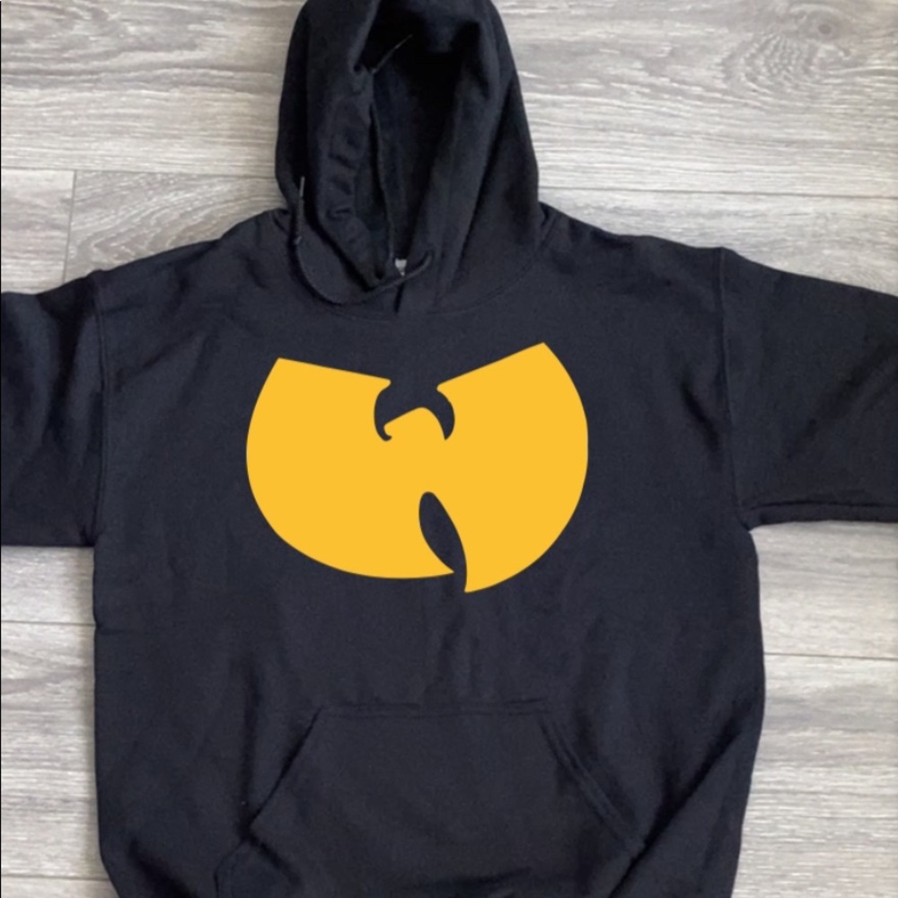 ✨ Adult | Hooded | Sweatshirt | Wu Tang | Hoodie | Black | Yellow | Pullover ✨